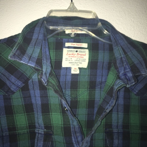 ✨ LUCKY BRAND GREEN FLANNEL ✨ - Picture 3 of 6